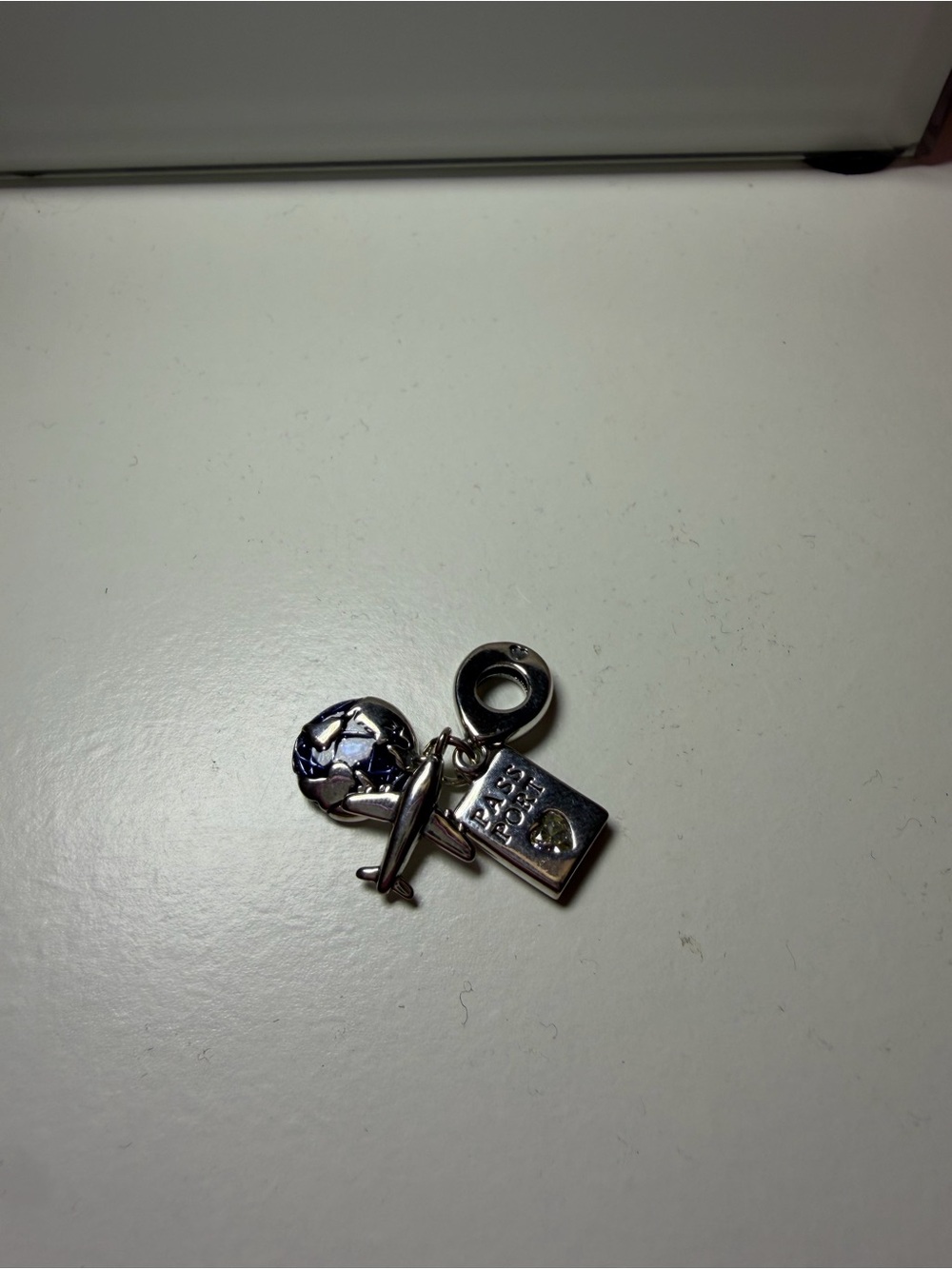 Pandora Silver Travel Charm Set with Globe, Airplane & Tag